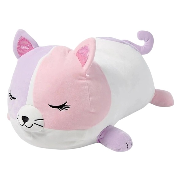 Squishmallows Other - Colette cat Squishmallow Justice exclusive sleep kitty white pink purple